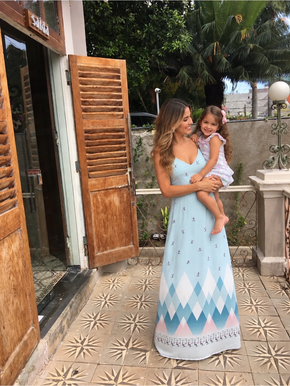Antix Light Blue Printed Maxi Dress Size L